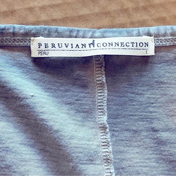 Peruvian Connection Vintage Wash Pima Cotton Tank Maxi Dress Grey size L - Picture 4 of 13